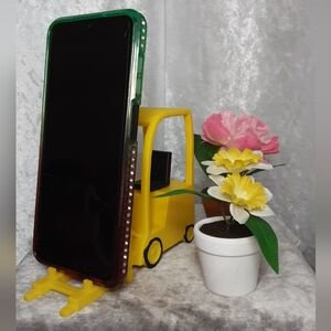 Handmade 3D Printed Forklift Cell Phone Tablet Holder Stand